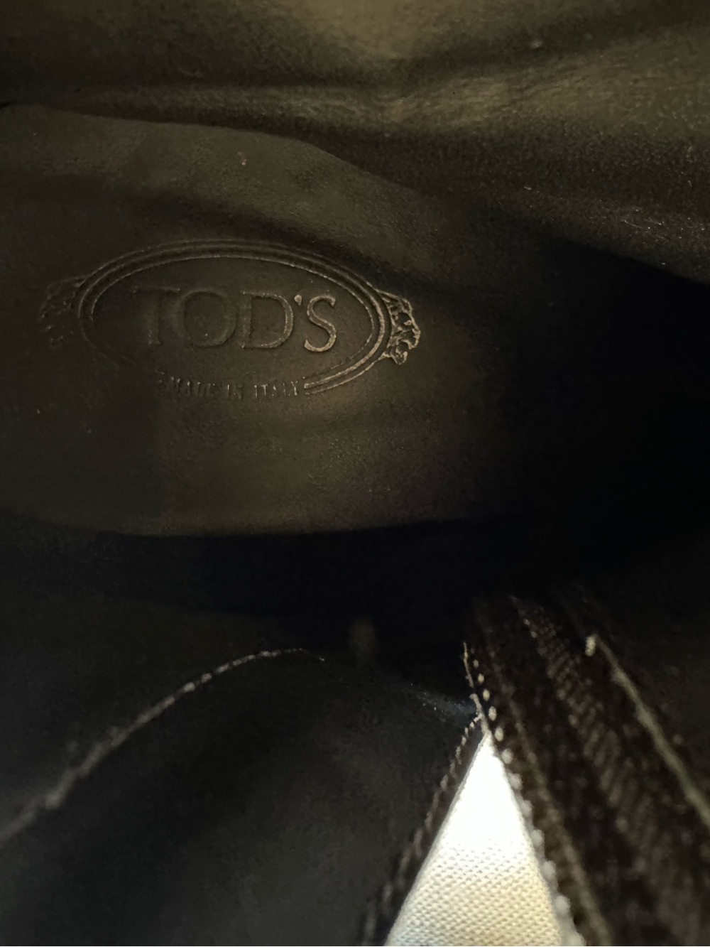 Tod's Gomma Tronchetto Suede Ankle Boots Booties Black  40.5 - Picture 10 of 15